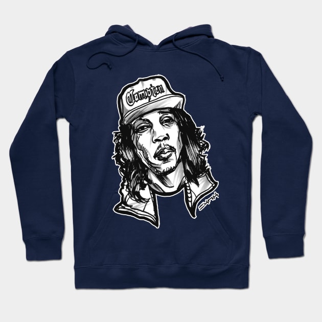 DJ Quik in a Compton Hat Hoodie by sketchnkustom